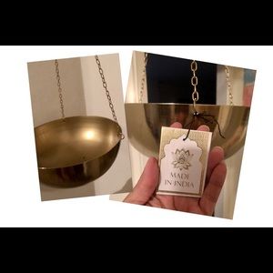 Hanging brass bowl